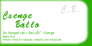 csenge ballo business card